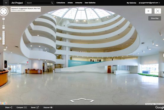 Espaço interno do Guggenheim no Google